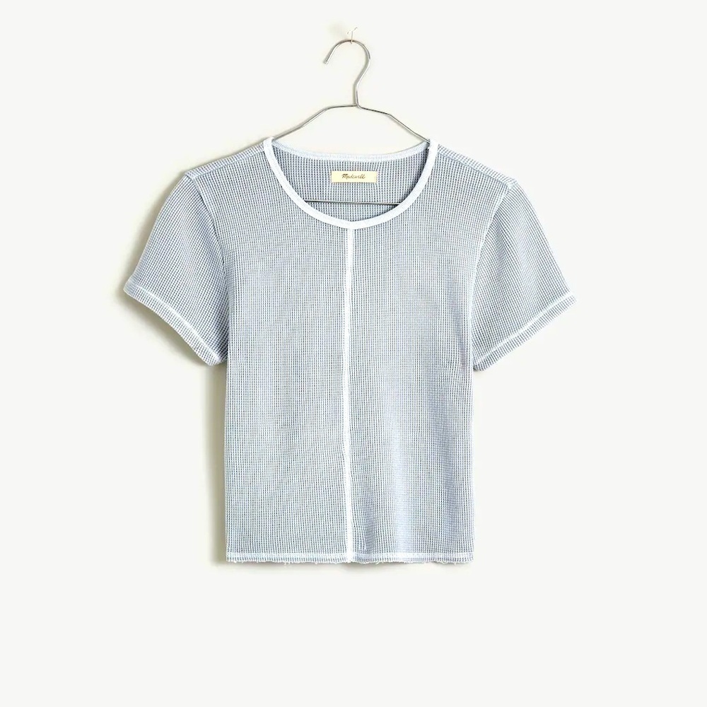 Madewell Waffle Knit Crop Tee Short Sleeve Crewneck XS Solstice